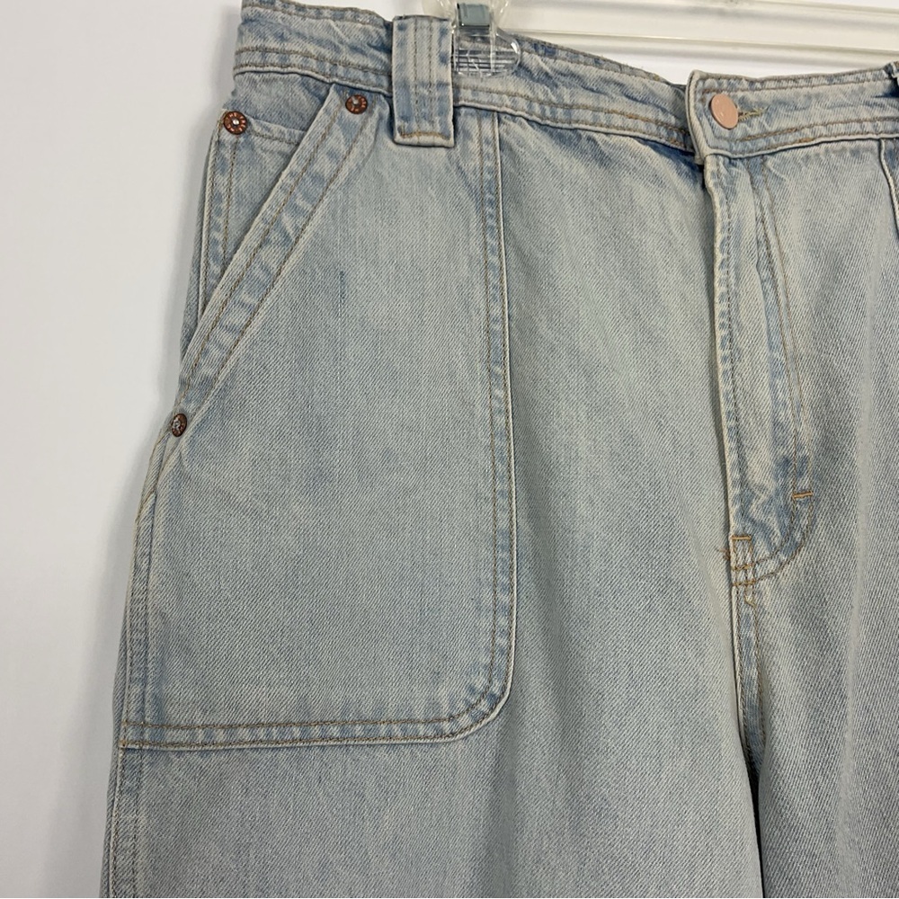 Free People Haywire High Rise Cargo Wide Leg Jeans‎ Size 31 - Picture 2 of 8